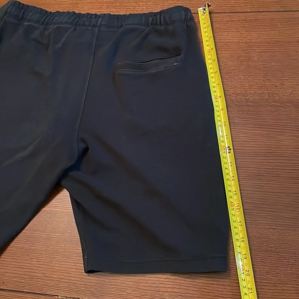 True Religion knit shorts. Large. Black. Metal logo. Some wear